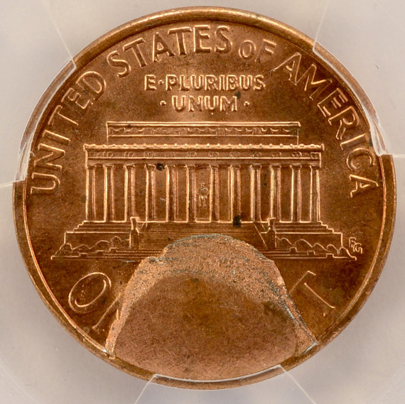 1993 1c Lincoln Cent Major Cud Reverse PCGS MS65 Red 1993 1c Lincoln Cent Major Cud Reverse PCGS MS65 Red