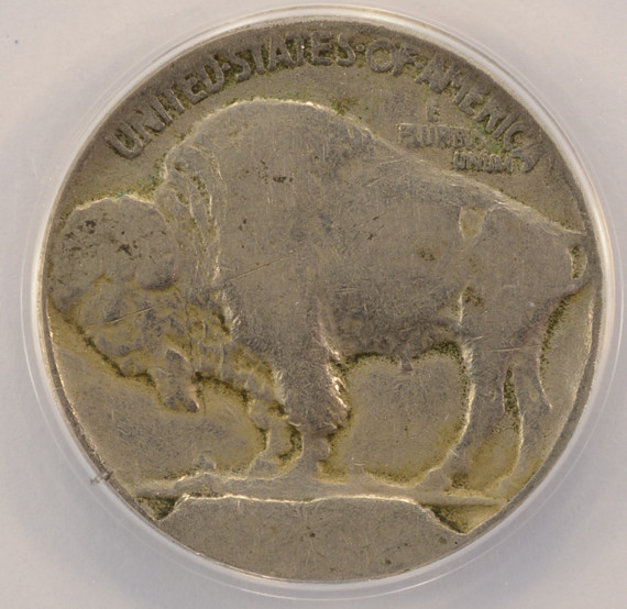1919 5c Buffalo Nickel Cud Major Die Break Reverse ANACS G4 Details 1919 5c Buffalo Nickel Cud Major Die Break Reverse ANACS G4 Details