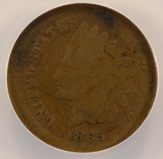 1865 1c Indian Cent Struck 15% Off-Center ANACS AG3