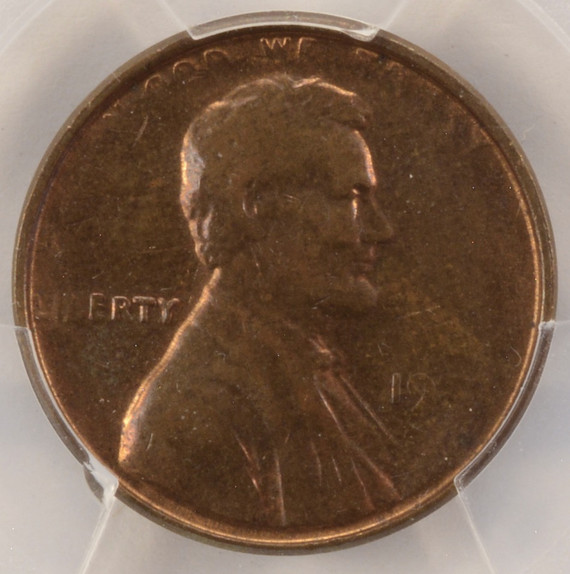 1973-x 1c Lincoln Cent Struck Through Obv/Rev PCGS MS61 RB