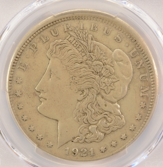 1921-S $1 Morgan Dollar Struck Off-Center PCGS XF45