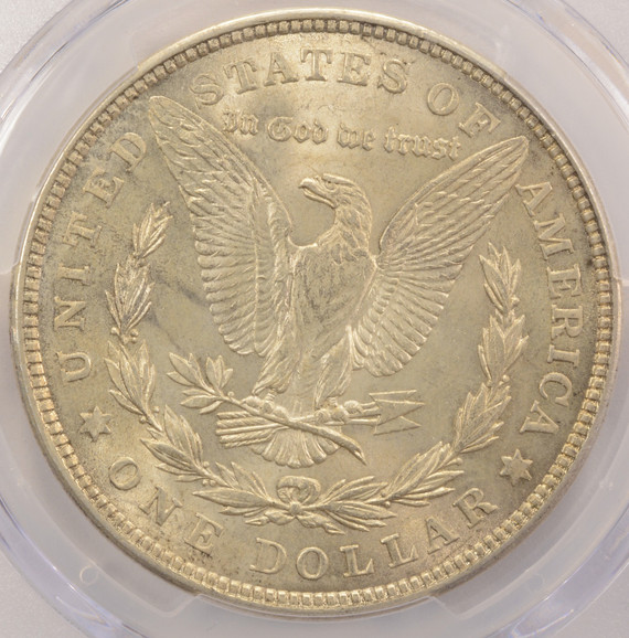 1921 $1 Morgan Dollar Deep Struck Thru Obverse PCGS MS64