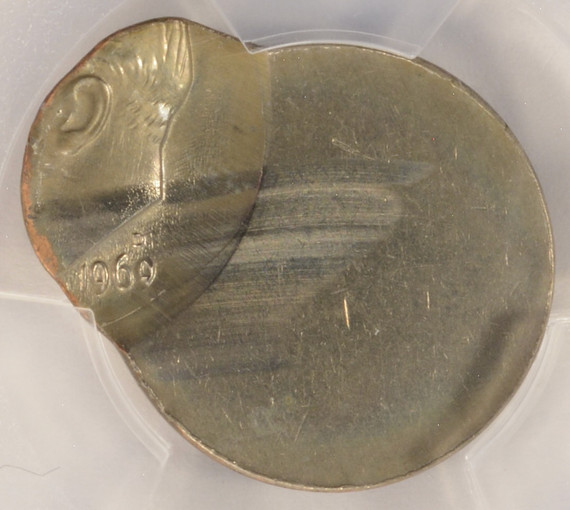 1969-D 10c Roosevelt Dime Struck 70% Off-Center PCGS MS60