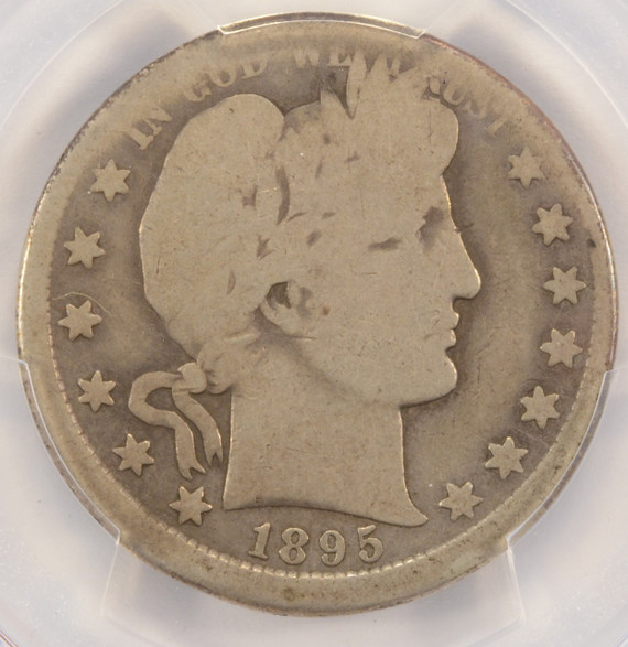 1895-S 50c Barber Half Partial Collar Strike PCGS AG3
