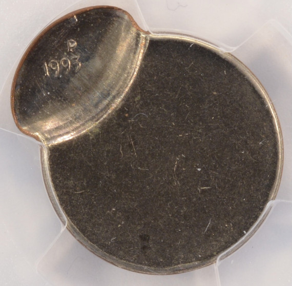 1993-P 10c Roosevelt Dime Struck 85% Off-Center PCGS MS62