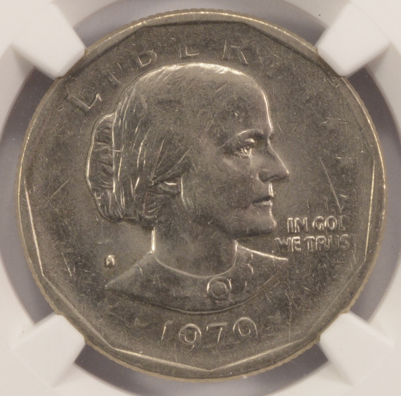1979-S $1 SBA Dollar Obverse Struck Thru NGC