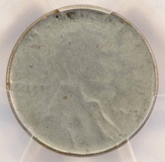 (1943-x) 1c Steel Cent Struck Through Capped Die PCGS AU58