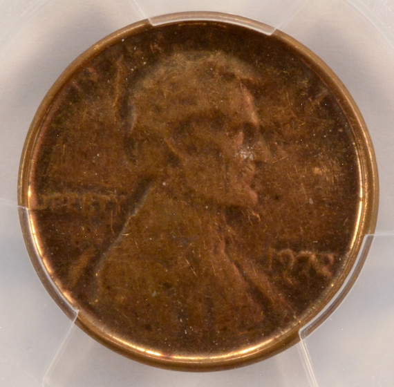 1972 1c Lincoln Cent Die Cap Strike PCGS AU58 RB