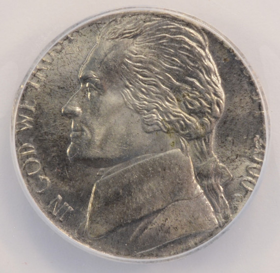 2000-D 5c Jefferson Nickel Struck on Dime Planchet ANACS MS64