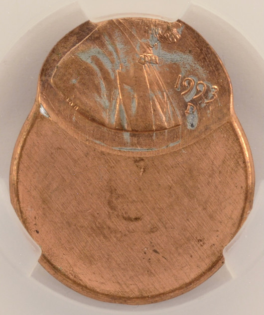 1993-D 1c Lincoln Cent Struck 60% Off-Center CACG MS62 Red