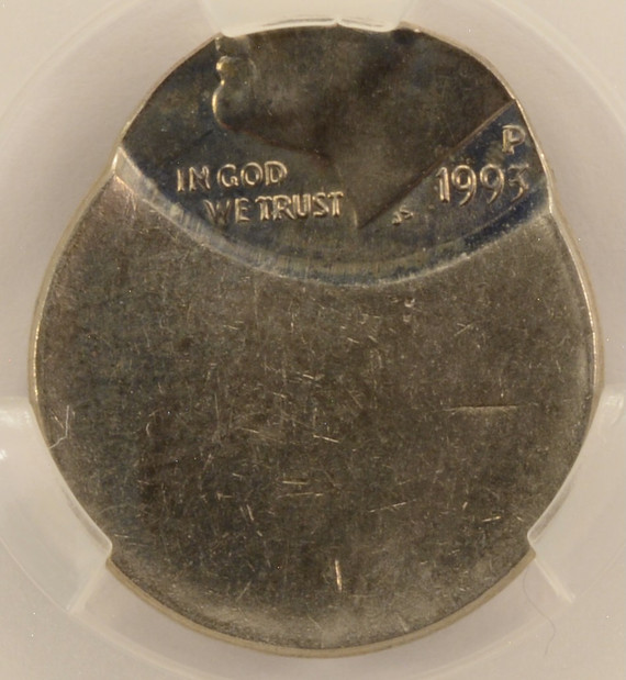 1993-P 10c Roosevelt Dime Struck 65% Off-Center CACG MS63