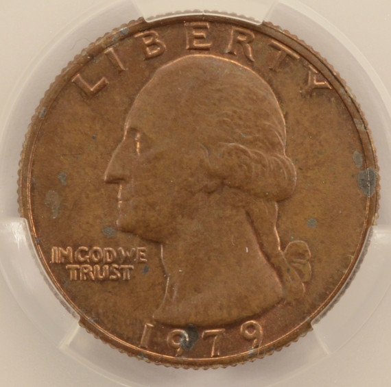 1979 25c Washington Quarter Improperly Annealed CACG MS63 RB