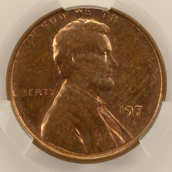 ND 1c Lincoln Cent Struck Thru Obverse CACG MS61 RB