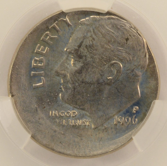 1996-P 10c Roosevelt Dime Struck 15% Off-Center CACG MS63
