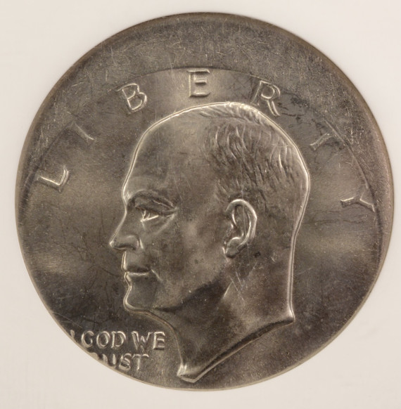 Ike Dollar Struck 15% Off-Center NGC MS64