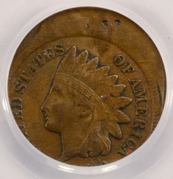 1898 1c Indian Cent Struck 15% Off-Center PCGS XF45
