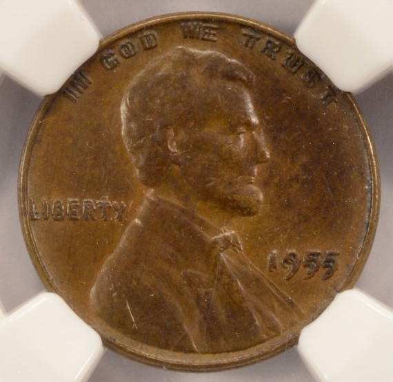 1955 1c Wheat Cent Doubled Die Obverse DDO#1 FS-101 NGC AU55 BN