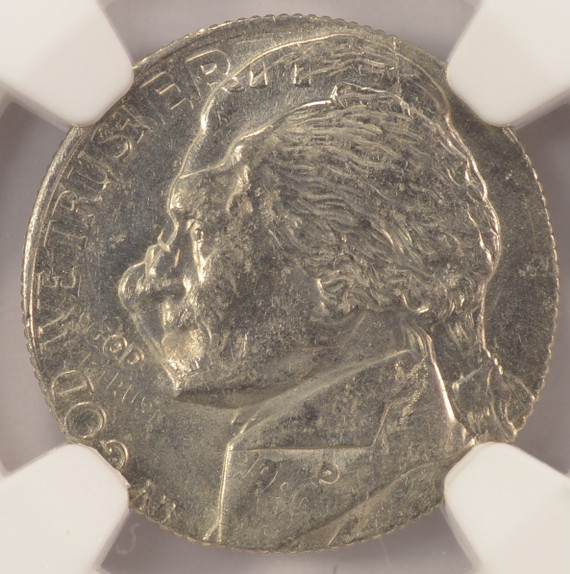1999-P 5c Jefferson Nickel Struck on 1999-P 10c Double Denomination NGC MS63