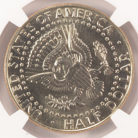 1988-P 50c Kennedy Half Rotated Dies NGC MS64