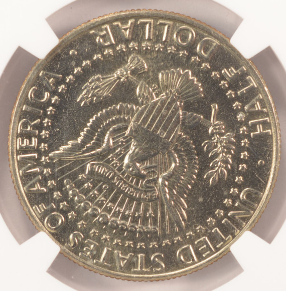 1988-P 50c Kennedy Half 150 degree CCW Rotated Dies NGC MS65