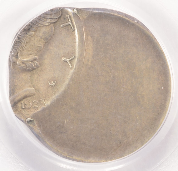 1923-x 10c Mercury Dime Struck 70% Off-Center PCGS AU55