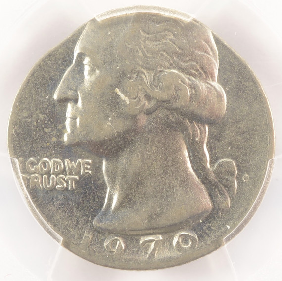 1970-D 25c Washington Quarter Struck on Dime Planchet PCGS MS63