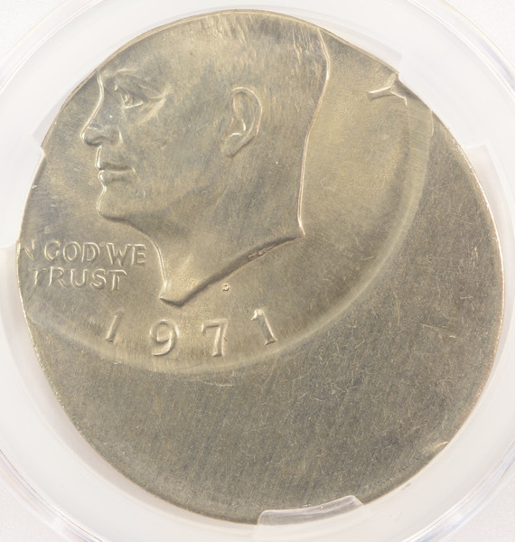 1971-D $1 Eisenhower Dollar Struck 30% Off-Center CACG MS63