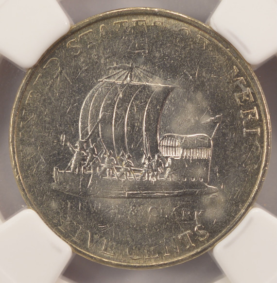 2004-P 5c Keelboat Jefferson Nickel Struck Thru Obverse/Reverse UNC