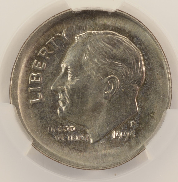 1995-P 10c Roosevelt Dime Broadstruck CACG MS64