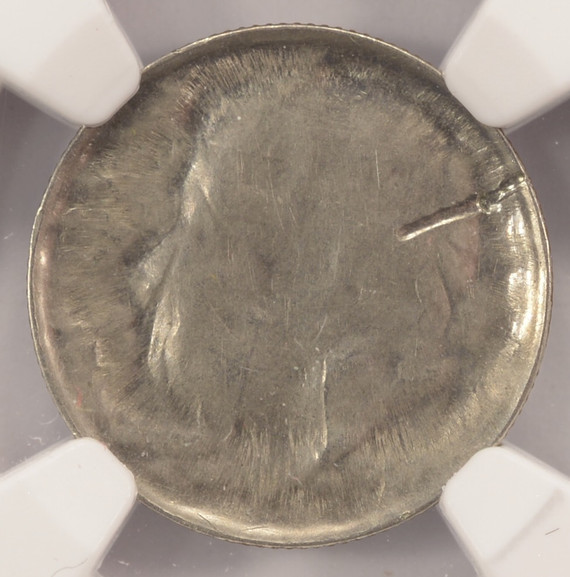 Clad 10c Roosevelt Dime Mid-Stage Brockage Die Cap Strike NGC MS63