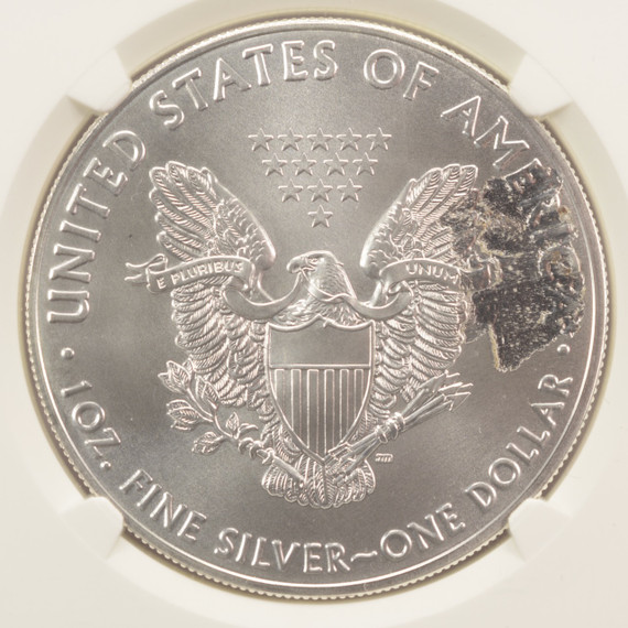 2018 $1 Silver Eagle Reverse Struck Thru NGC MS69