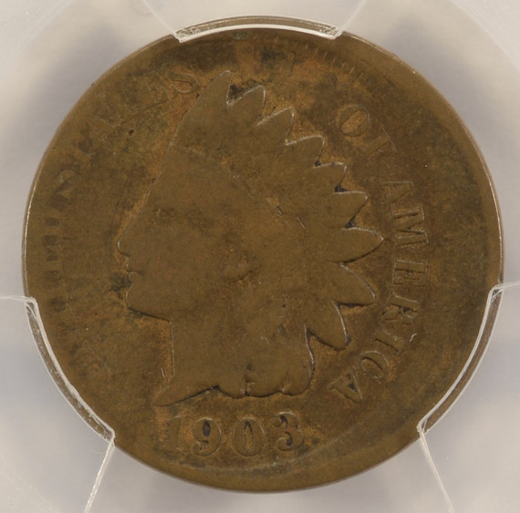 1903 1c Indian Cent Struck 10% Off-Center PCGS VG8
