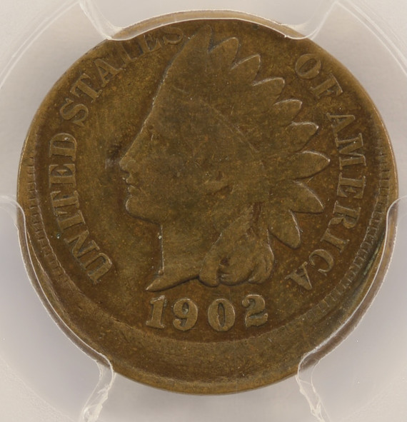 1902 1c Indian Cent Struck 12% Off-Center PCGS F15
