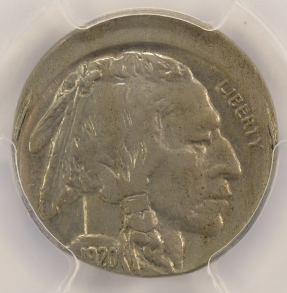 1920 5c Jefferson Nickel Struck 10% Off-Center PCGS UNC Details