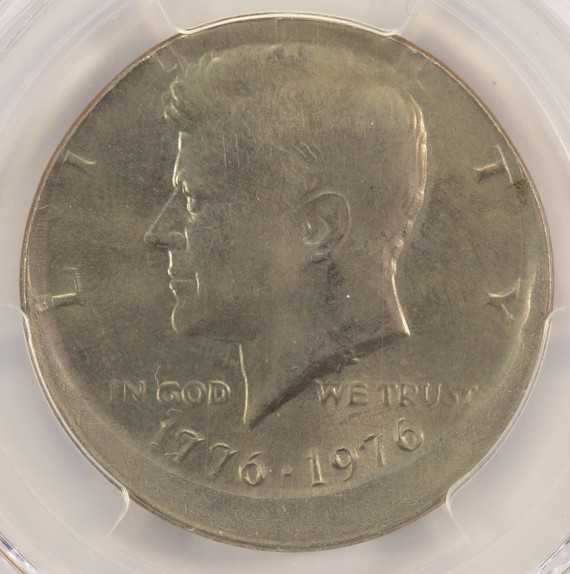 1976 50c Bicentennial Half Struck 10% Off-Center PCGS MS65