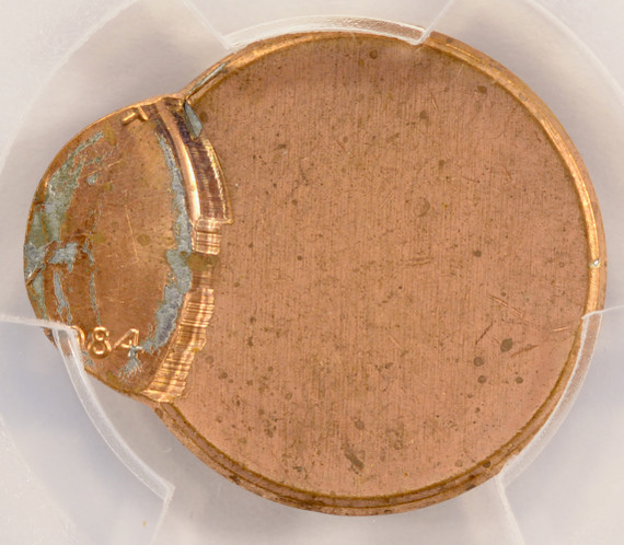 1984 1c Lincoln Cent Struck 80% Off-Center PCGS MS62 Red