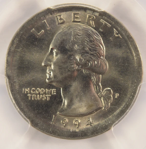 1994-P 25c Washington Quarter Broadstruck PCGS MS63