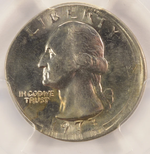 1973 25c Washington Quarter Broadstruck PCGS MS63