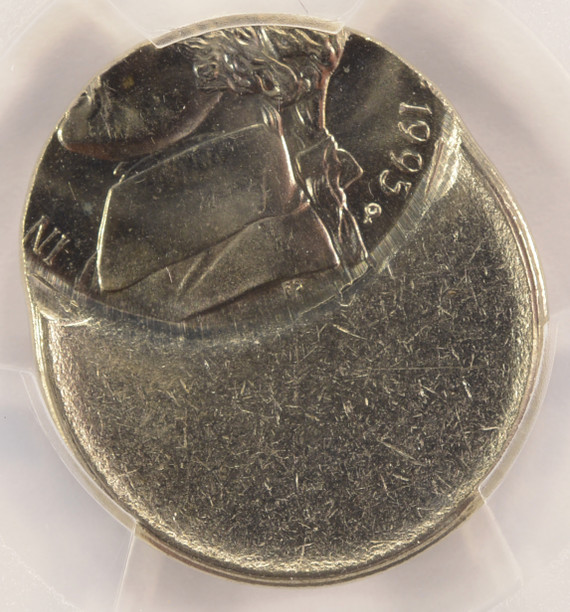 1995-P 5c Jefferson Nickel Struck 50% Off-Center PCGS MS64