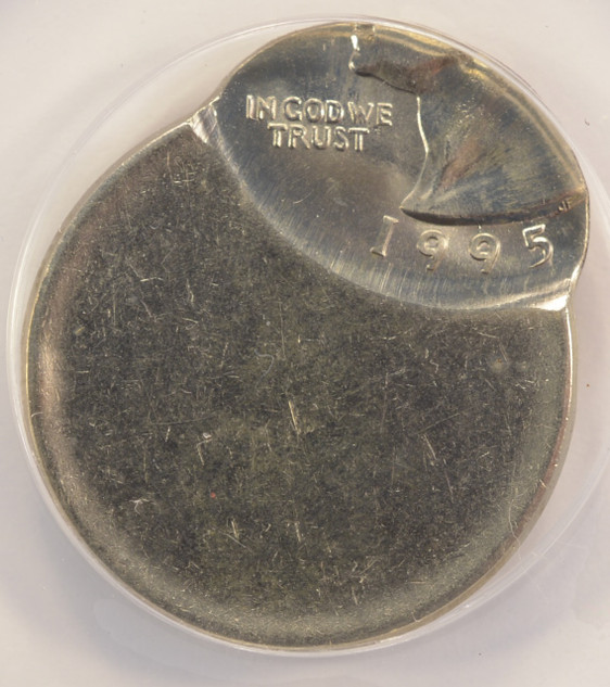 1995 25c Washington Quarter Struck 75% Off-Center ANACS MS64