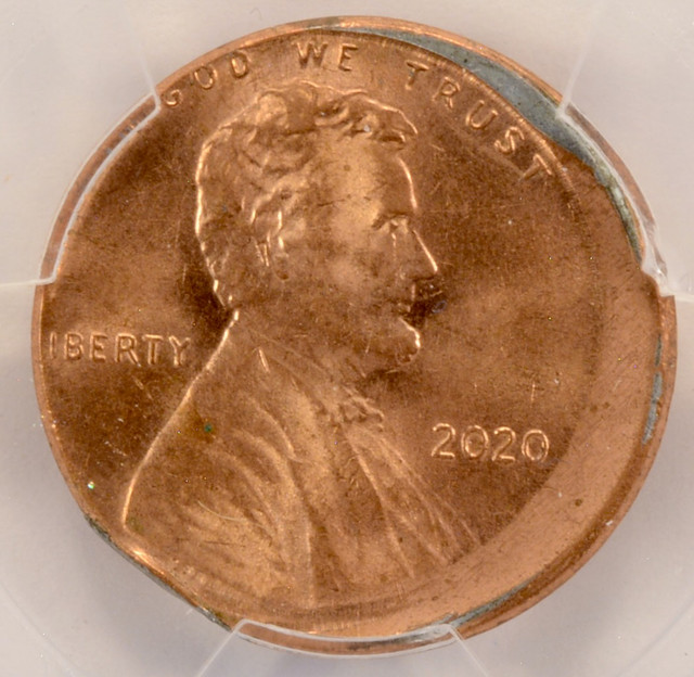 2020 1c Shield Cent Struck 5% Off-Center PCGS MS61 Red