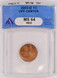 2003-D ANACS 1c Lincoln Cent 10% Off-Center MS64 Red/Brown