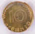 Germany 1950-F PCGS 10 Pfennig Struck on 5 Pfennig Planchet MS65 Ex-Fred Weinberg