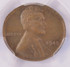 1945 PCGS 1c Wheat Cent Elliptical Clip MS64 Brown 
