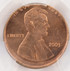 2003 1c Lincoln Cent Struck 5% Off-Center PCGS MS63 Red