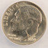 1969-D 10c Roosevelt Dime Split Die Obverse ANACS AU58