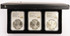 (3 Coin Set) 1996 $1 Silver Eagle 3-Coin Progression Set Struck Through MS68/69