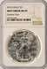 2016 $1 Silver Eagle Strong Clashed Dies Obverse and Reverse NGC MS69
