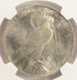 1922 $1 Peace Dollar Curved Clip at 6:30 NGC MS64