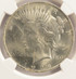 1922 $1 Peace Dollar Curved Clip at 6:30 NGC MS64